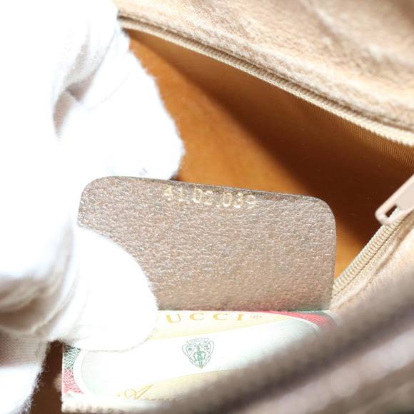 GUCCI GG Supreme Web Sherry Line Hand Bag 2way Beige Red 41 02 039 Auth 64239 - Picture 12 of 16